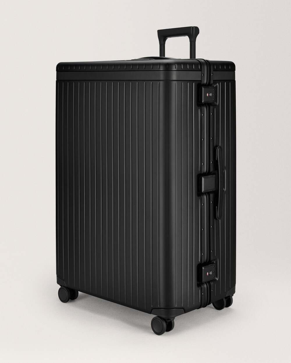 Carl Friedrik Large Check-In Hybrid Suitcase 125L Black/Black NEW Authentic